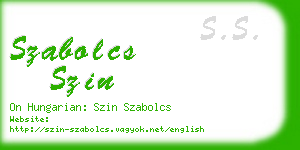 szabolcs szin business card